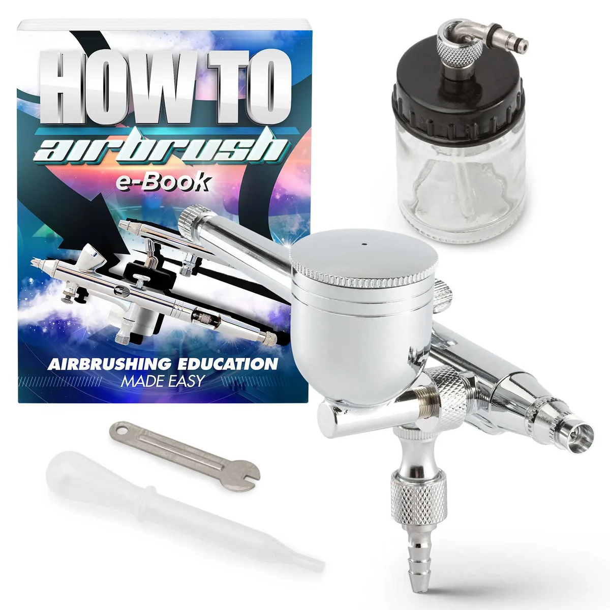 POINTZERO POINTZERO PZ-268 Dual-Action Side-Feed Airbrush Set .3mm Nozzle 7cc 22cc — product photo