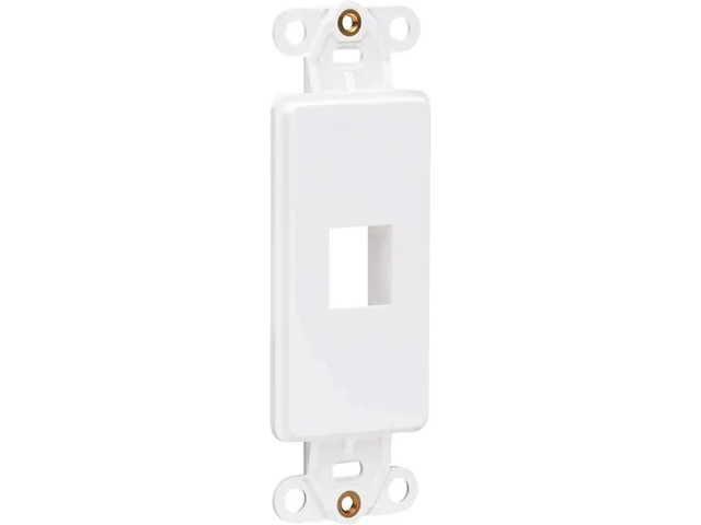 Tripp Lite Tripp Lite N042D-001V-WH Decora vertical centre plate insert, 1 keystone port, white — product photo