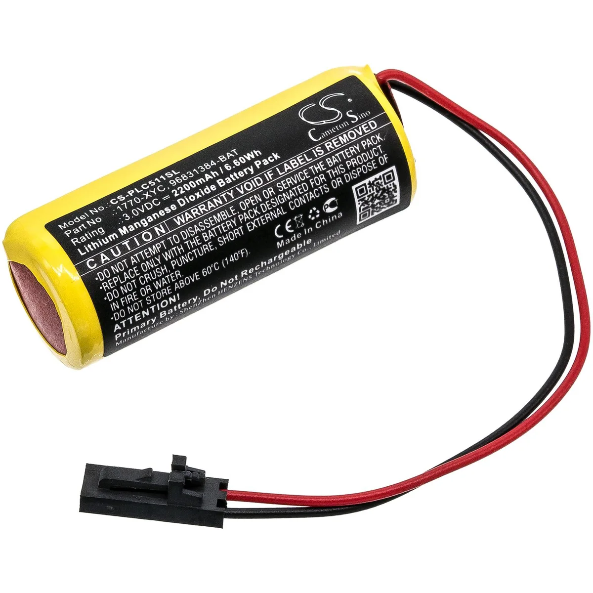 Cameron & Co Cameron & Co DS-CS-PLC511SL dry cell battery 3.0V 2200mAh Yellow — product photo