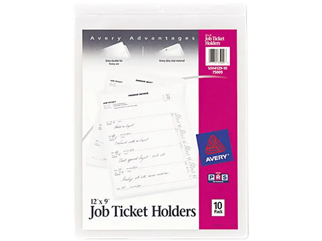 Avery Avery 75009 Job Ticket Holders 9 x 12 in 10 Pack — product photo
