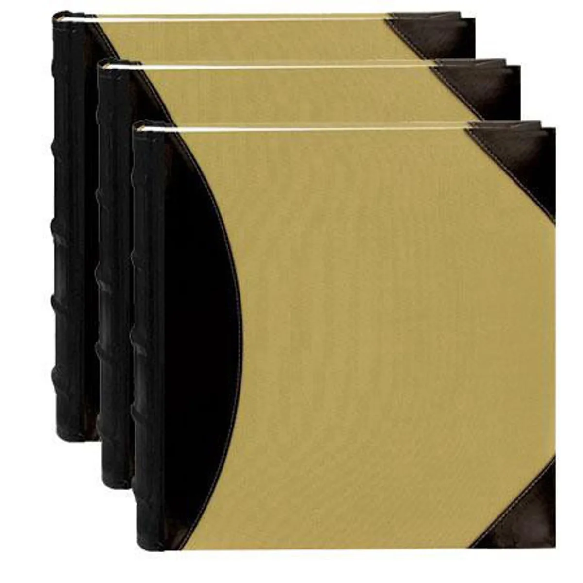 Pioneer Photo Albums Pioneer Photo Albums Sewn BookBound Photo Album Pack of 3 Black/Beige 1500 Photos — product photo