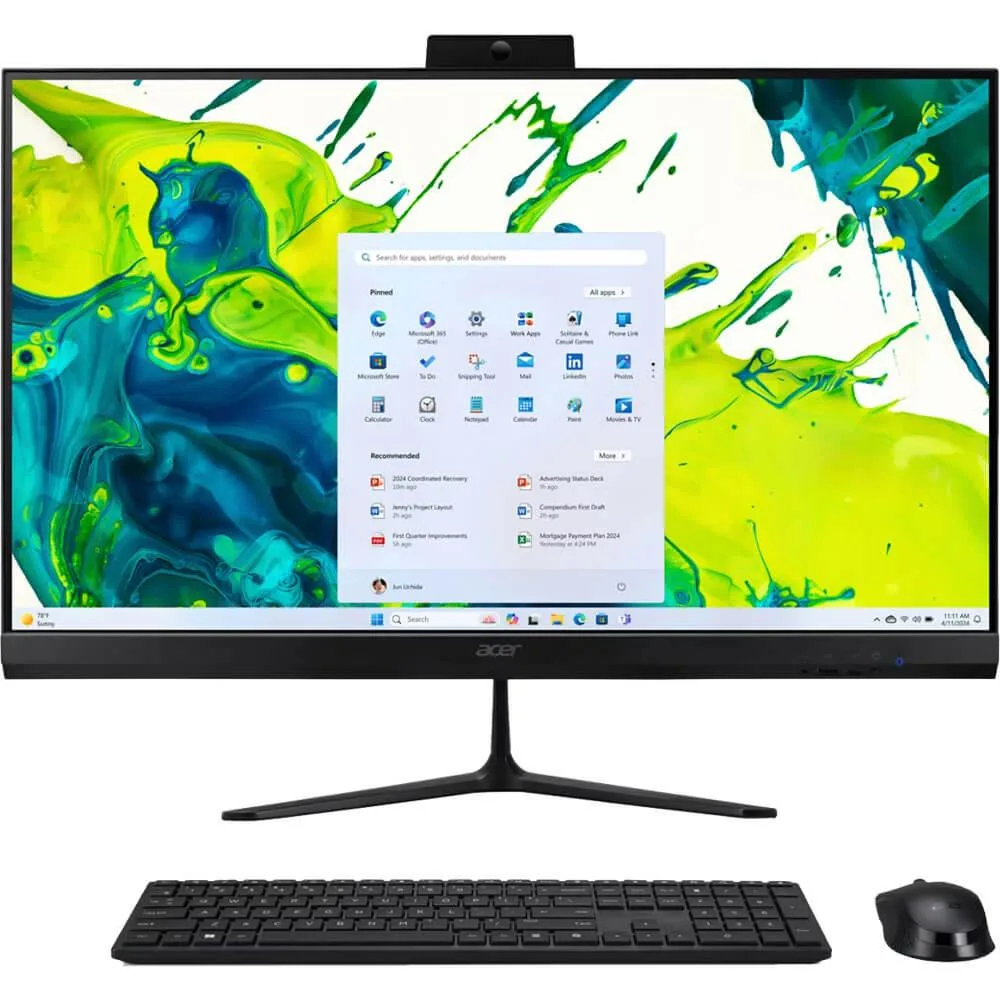 Acer America Acer Aspire C27 All-in-One 27 16 512 Ryzen 5 7430U desktop PC — product photo