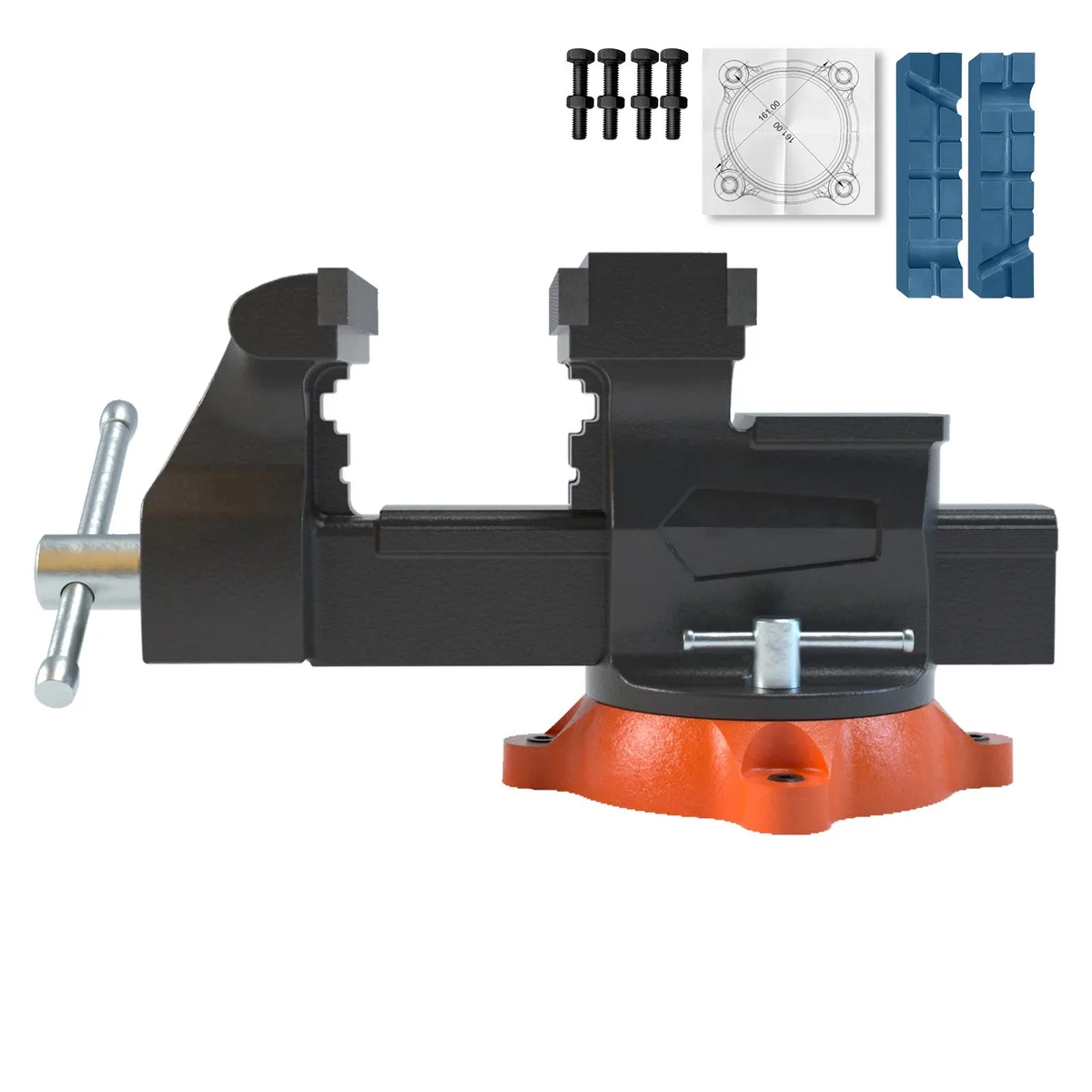 VEVOR VEVOR 6.5" Bench Vise 360° Swivel Base Two-way Jaw Ductile Iron — product photo