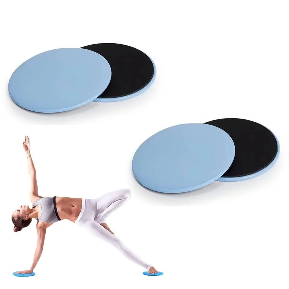  Paradigm Health &amp; Wellness Dual-Sided Gliding Discs 4-Pack 6.9" Black — product photo