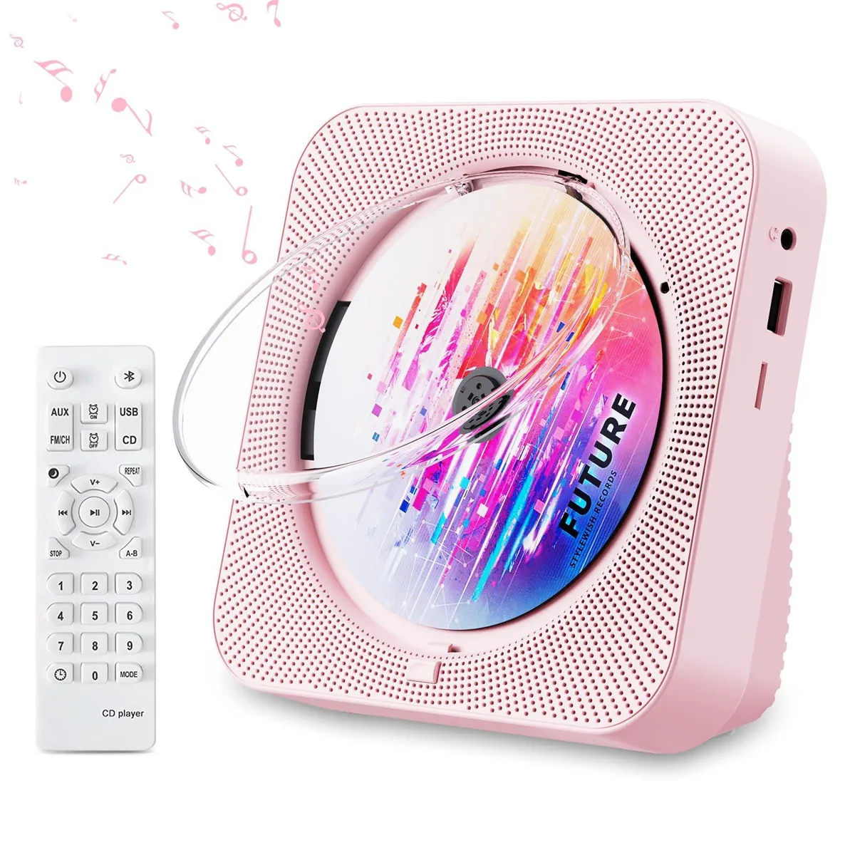 AUDIOVOX KC718 CD player Bluetooth 5.1 3 W 75° desktop Pink — product photo