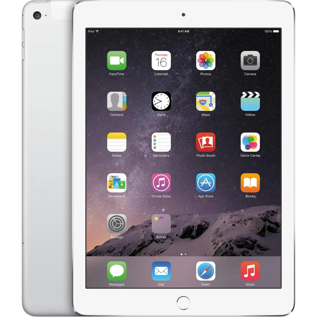 Apple Apple iPad Air 2 Silver 16GB Wi-Fi + Cellular tablet — product photo