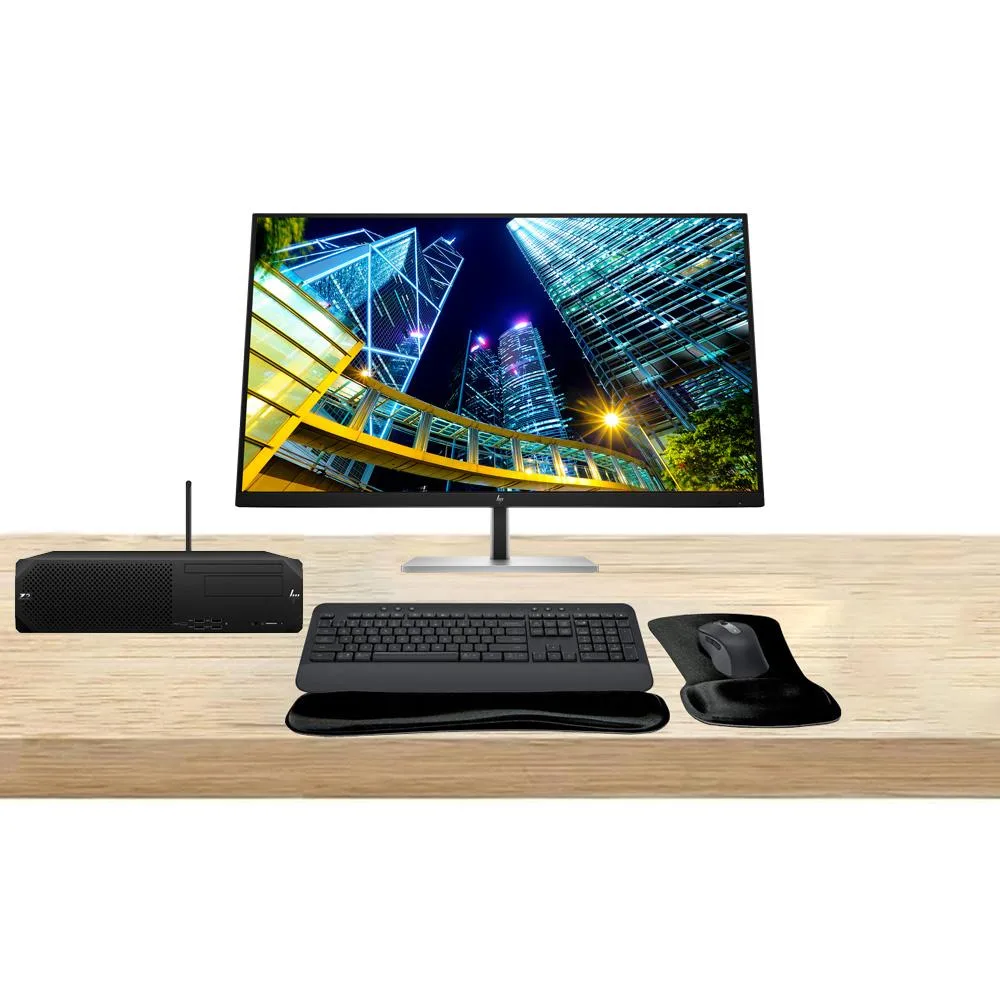 HP HP Z2 SFF G9 Workstation i7-14700K 64GB 1TB RTX A4000 16GB Dual E32k G5 32" 4K MK650 T2U Plus — product photo