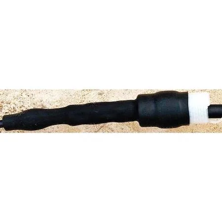 Black EPDM rubber cold shrink tube, 4.5 inches long, 1.45 inch inner diameter before shrinking