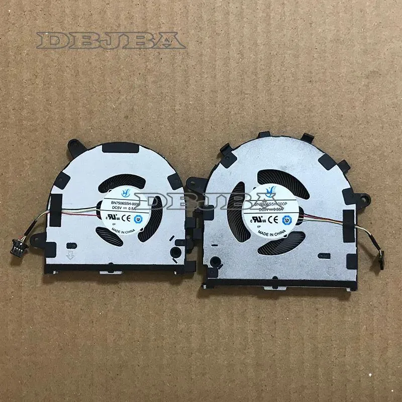 Two black laptop cooling fans side by side on white background