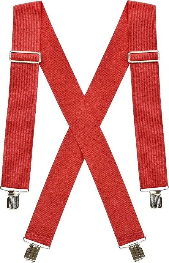 Hold'Em Hold'Em X-Back Mens Suspenders Red 30-46 inches — product photo
