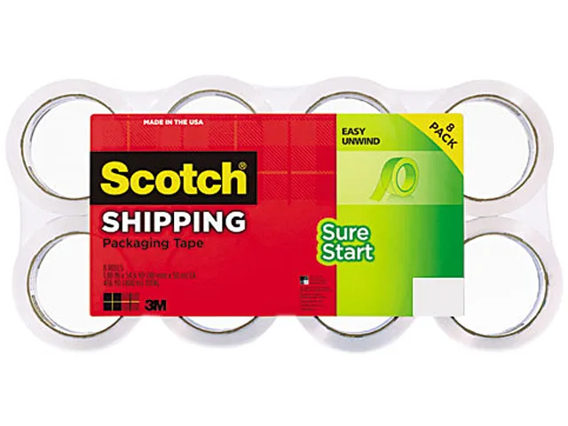 3M 3M 3450-8 tape 1.88" x 54.6 yd 3" core clear 8/pack — product photo