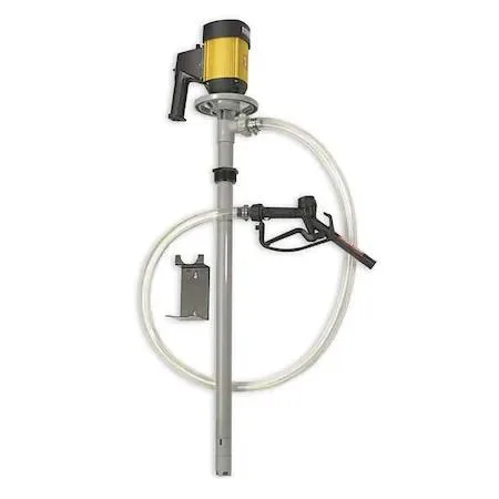 Dayton electric drum pump polypropylene body 110V corded motor with discharge hose and bung adapter