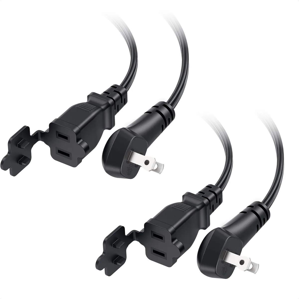 Tripp Lite 400143-BLK-3x2 2-Pack 13A 16 AWG 1625W 3ft Black Computer Power Extension Cord — product photo