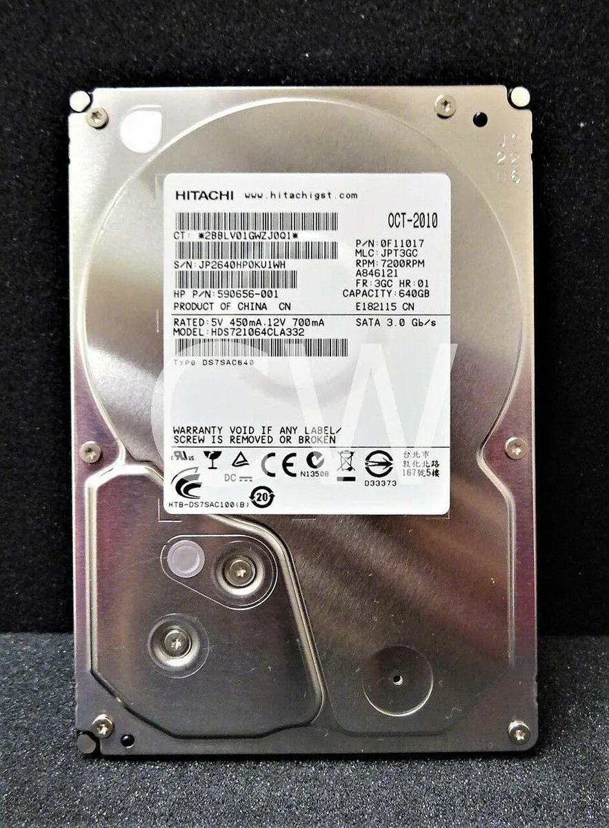 HGST HGST HDS721064CLA332 640GB 7200RPM 3.5" SATA internal hard drive — product photo