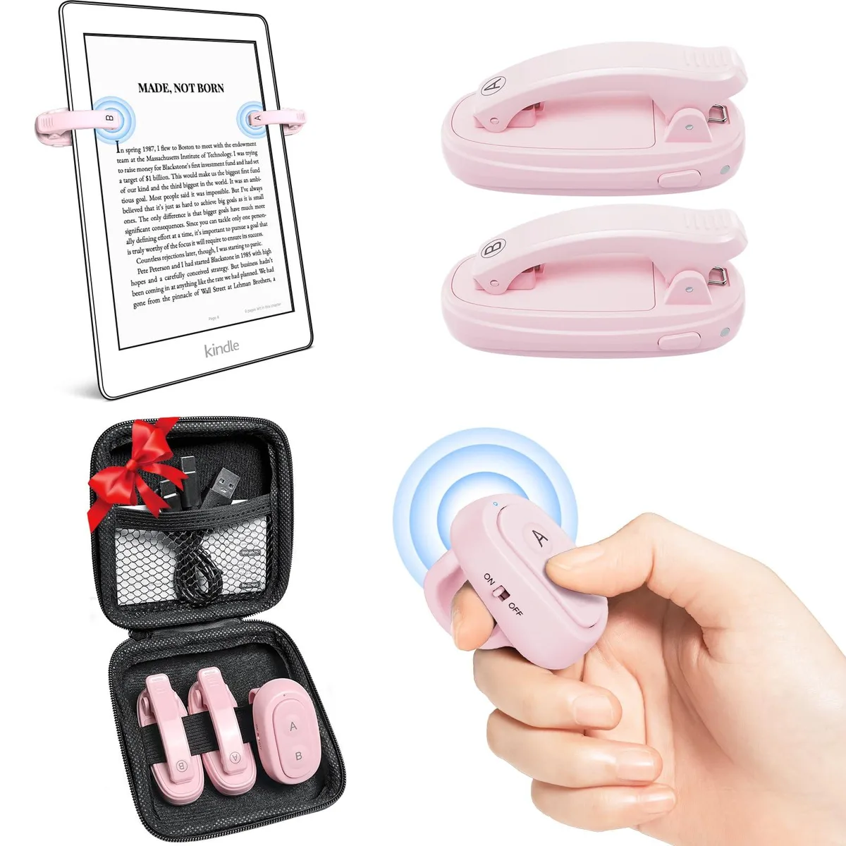 trunkhouse Kindle Page Turner Remote Pink Rechargeable 60ft — product photo