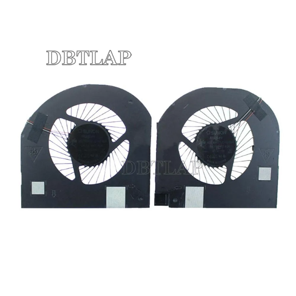 A single black laptop cooling fan with plastic housing and wire connector