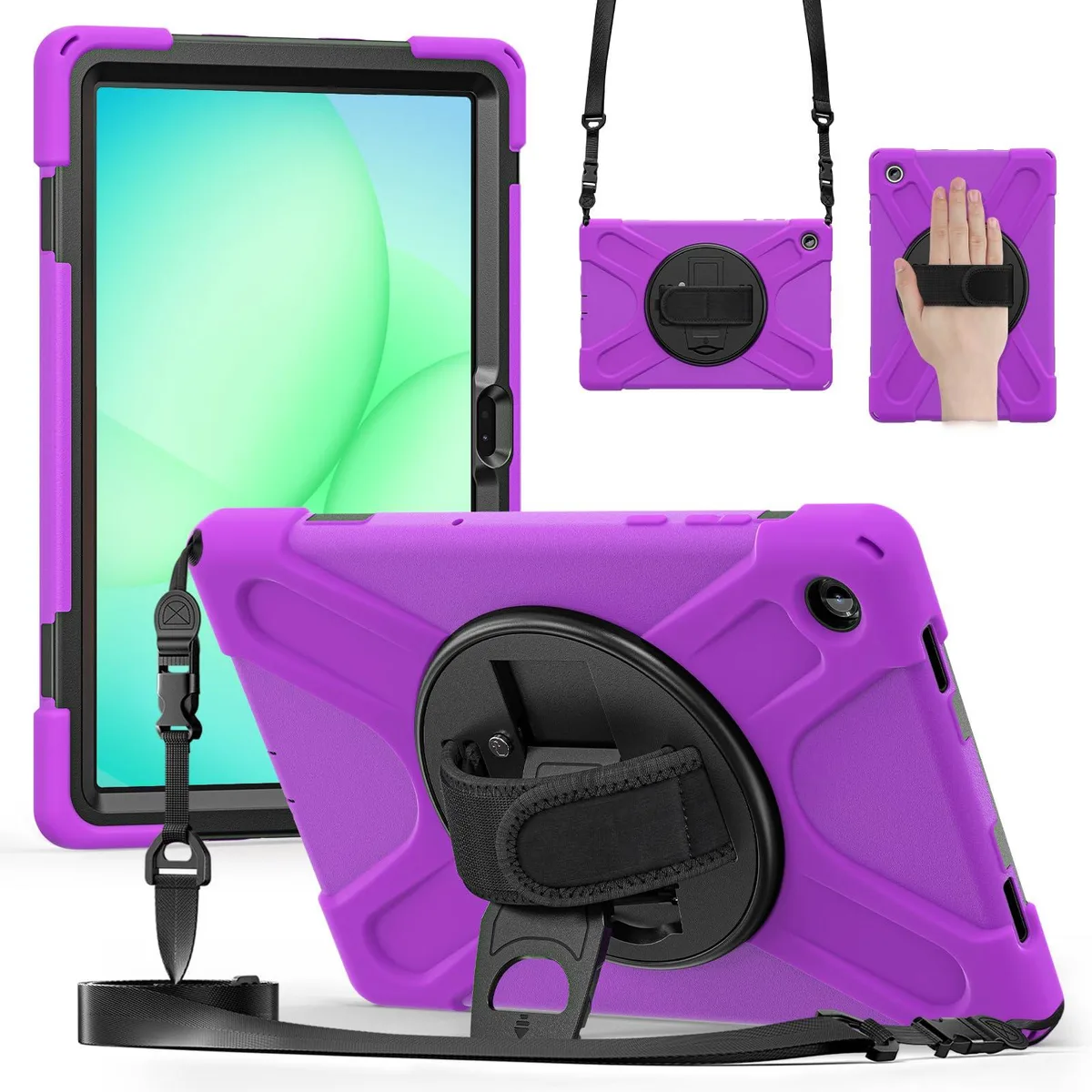 Timoom Timoom Shockproof Kids Case Purple 11" 360° Stand Hand Shoulder Strap Tab A11+ 2025 A9+ 2023 — product photo