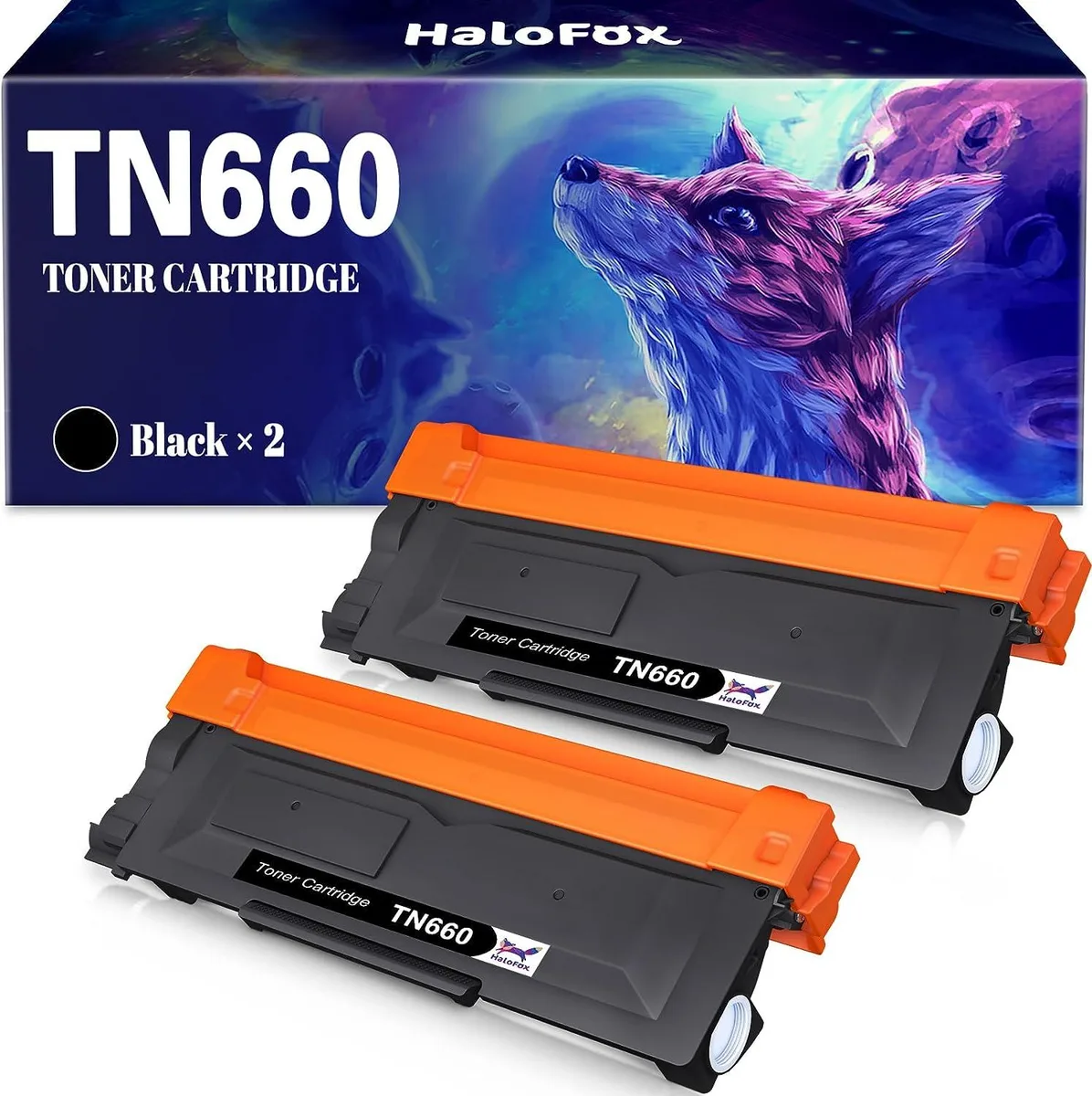 NuoTo NuoTo TN660 TN630 black toner cartridge 2-pack 2600 pages — product photo