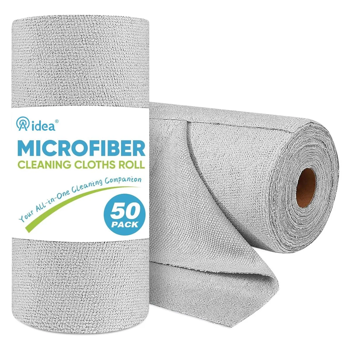 3M Microfiber Cleaning Cloth Roll 50PK 11.5"×11.5" Grey — product photo