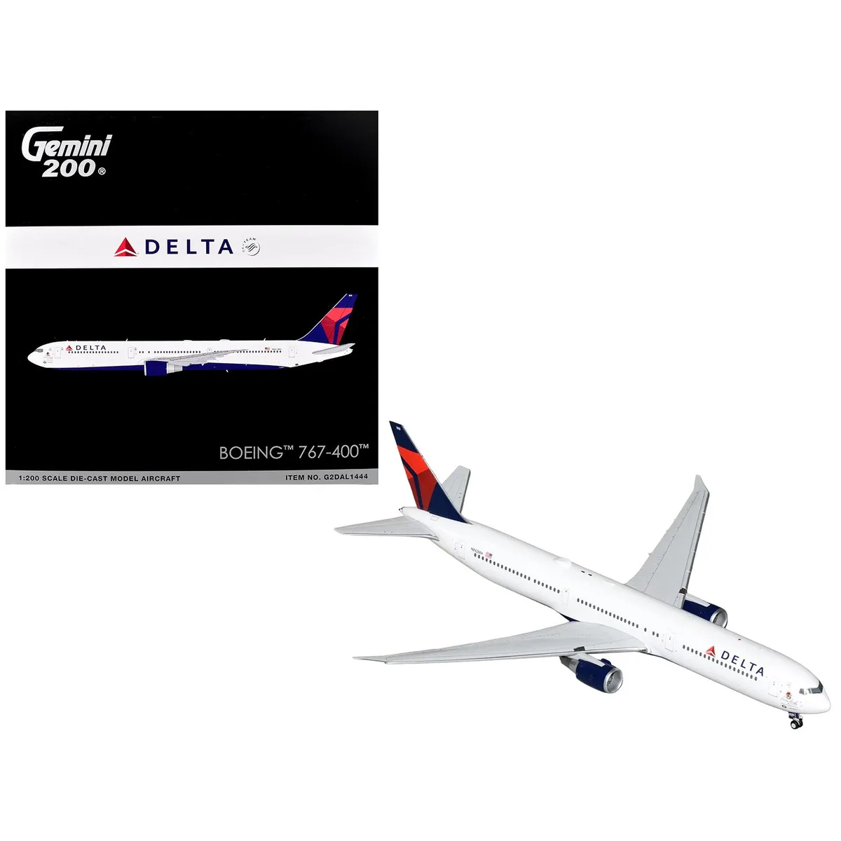 GeminiJets GeminiJets Boeing 767-400ER Delta Air Lines 1/200 Diecast Hobby Collectible — product photo