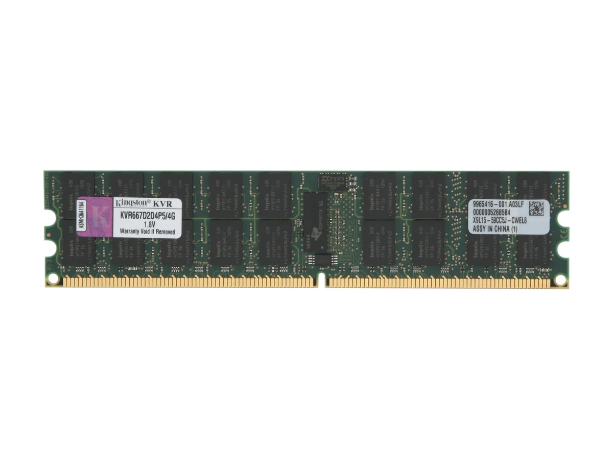 Kingston Technology Corp. Kingston Technology Corp. KVR667D2D4P5/4G 4GB DDR2 667 ECC Registered memory upgrade — product photo