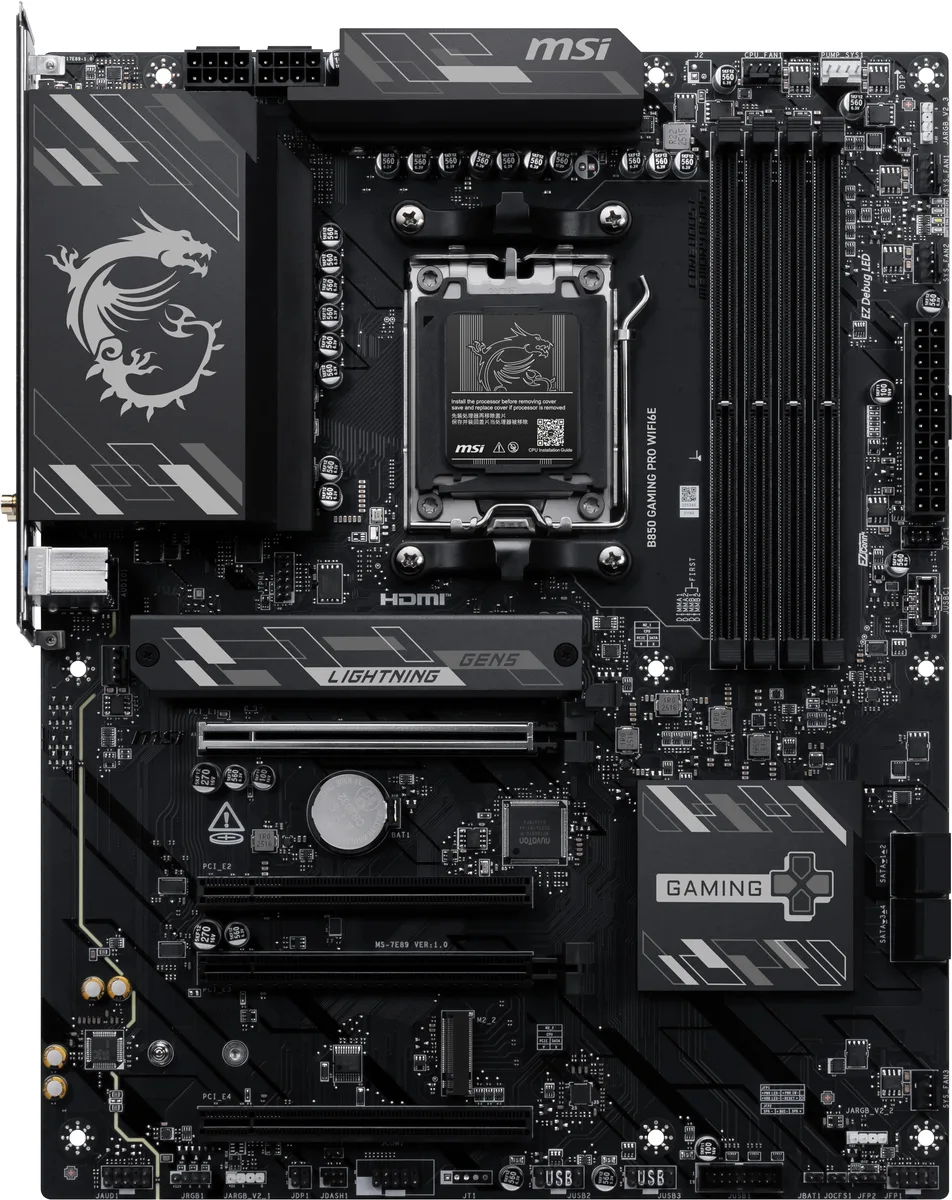 MSI MSI B850 GAMING PRO WIFI6E AMD motherboard — product photo