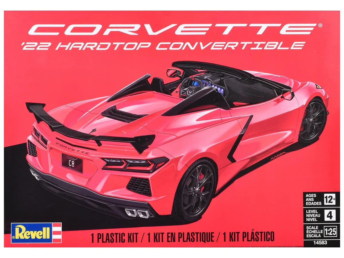 Revell Revell 2022 Chevrolet Corvette C8 Hardtop Convertible Level 4 1/25 Scale Model Kit — product photo