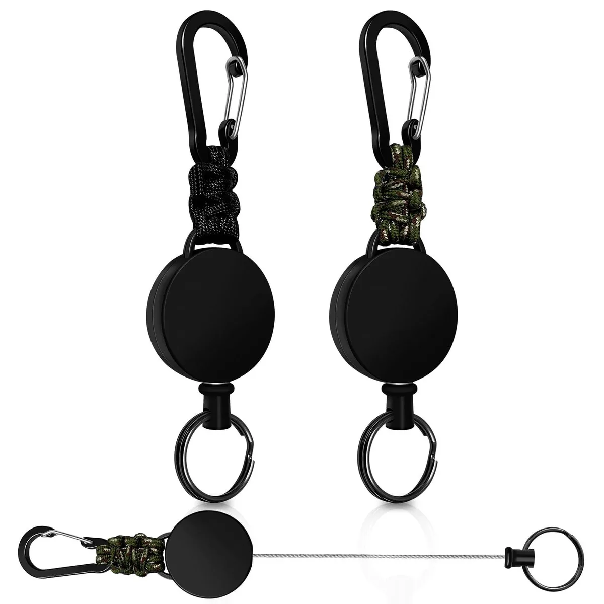  Joy &amp; Inspiration Retractable Keyholder 2 Pack Black Green 60 cm Steel Cord — product photo