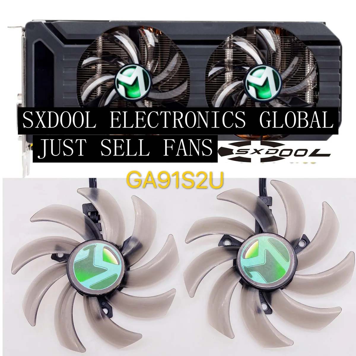 SXDOOL SXDOOL GA91S2U VGA Cooling for Palit MAXSUN GTX1060 1070 Big Mac 1063 — product photo