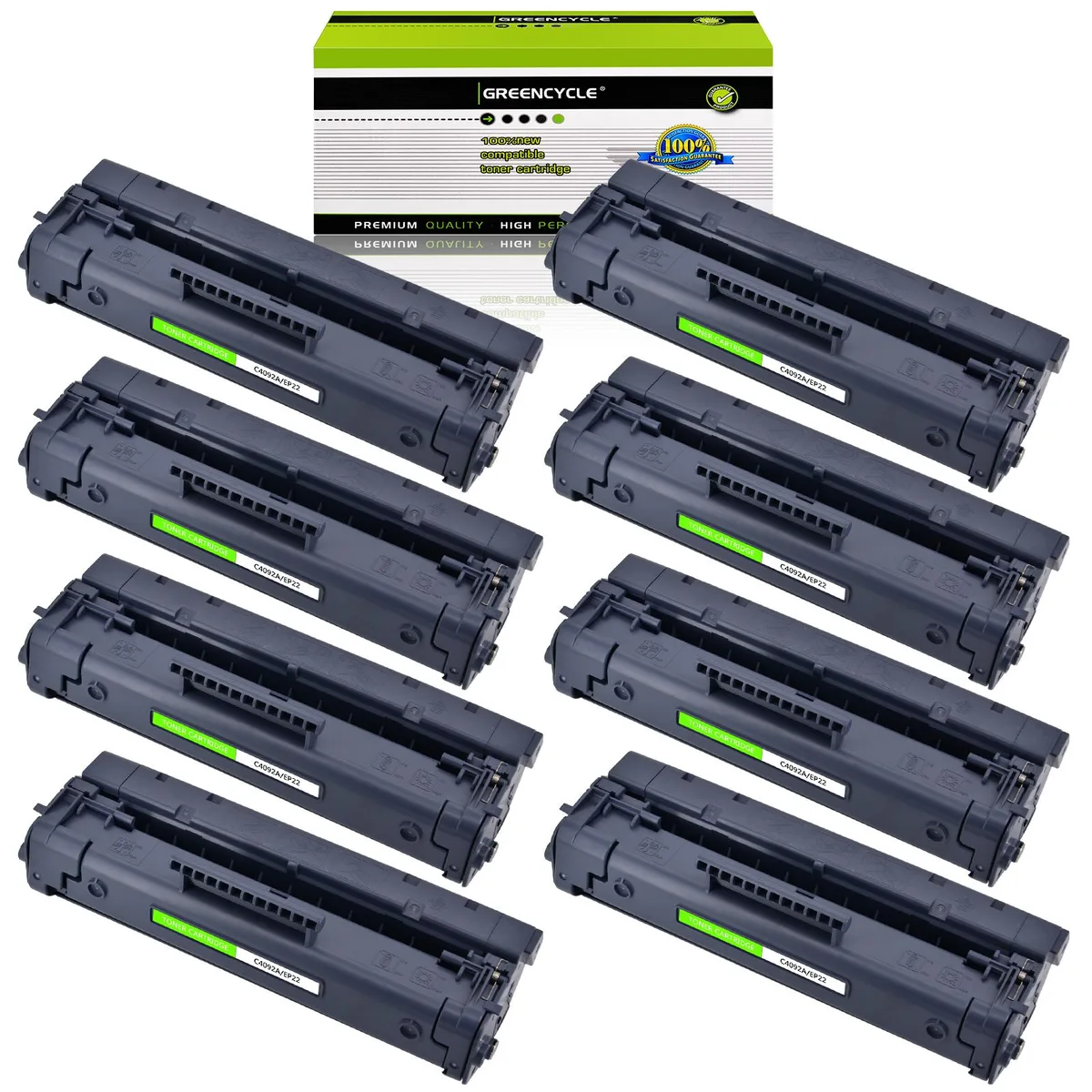 GREENCYCLE GREENCYCLE C4092A Compatible Toner Cartridge 8 Pack — product photo