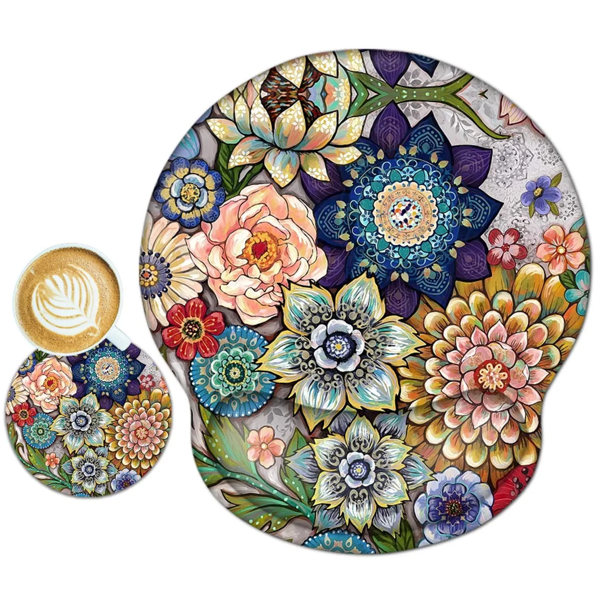  ToLuLu Mouse Pad Wrist Rest Gel 9.9 x 9.1 in Beautiful Flor — product photo