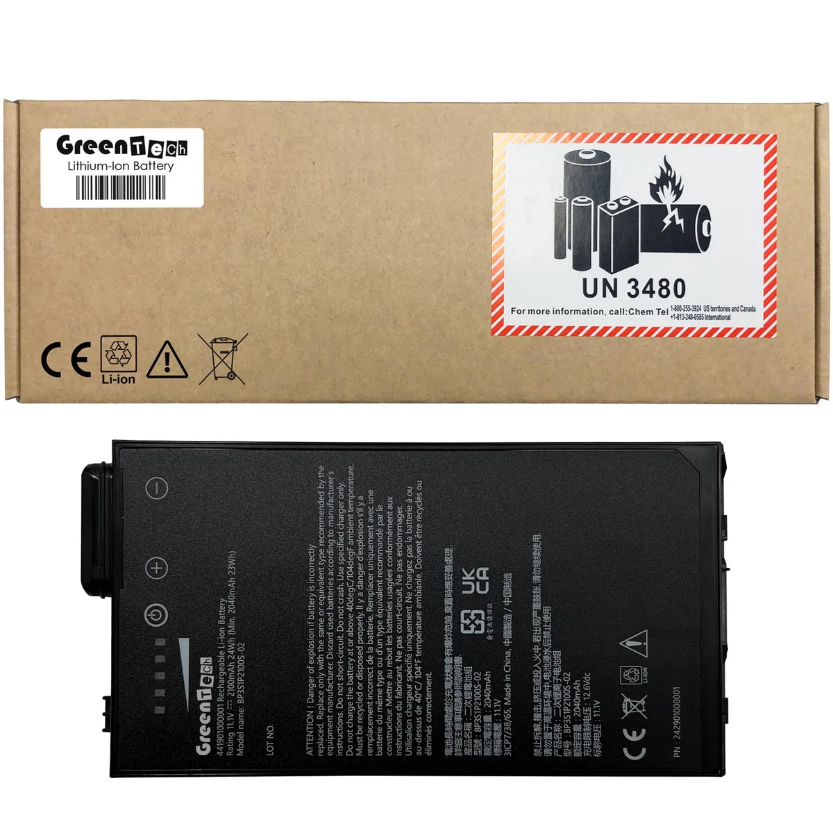 GreenTechLLC GreenTechLLC GBM3X6 laptop battery 11.1V 2100mAh for Getac B360 — product photo