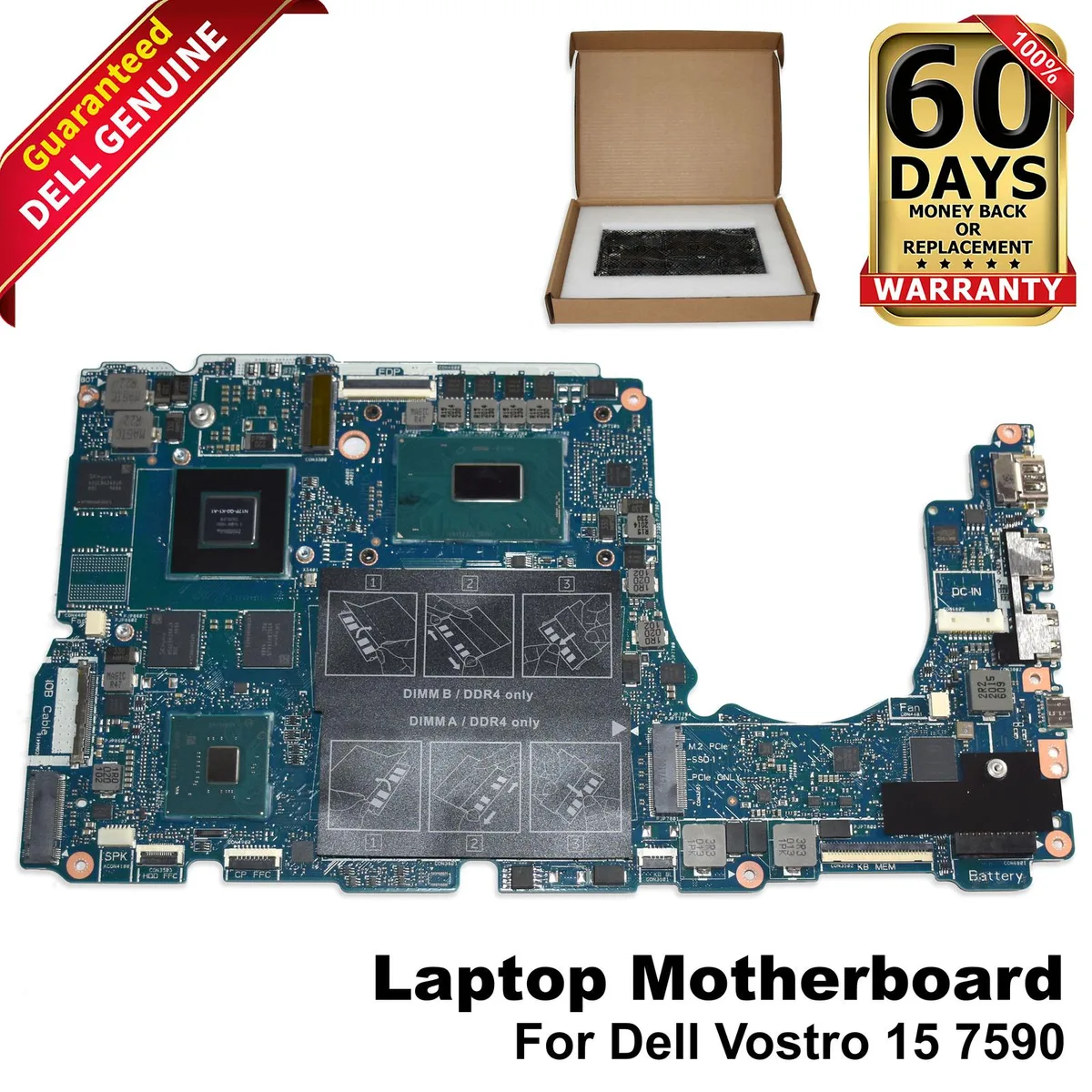 DELL DELL Vostro 15 7590 Motherboard i7-9750H GTX 1050 3GB GDDR5 M01WJ — product photo
