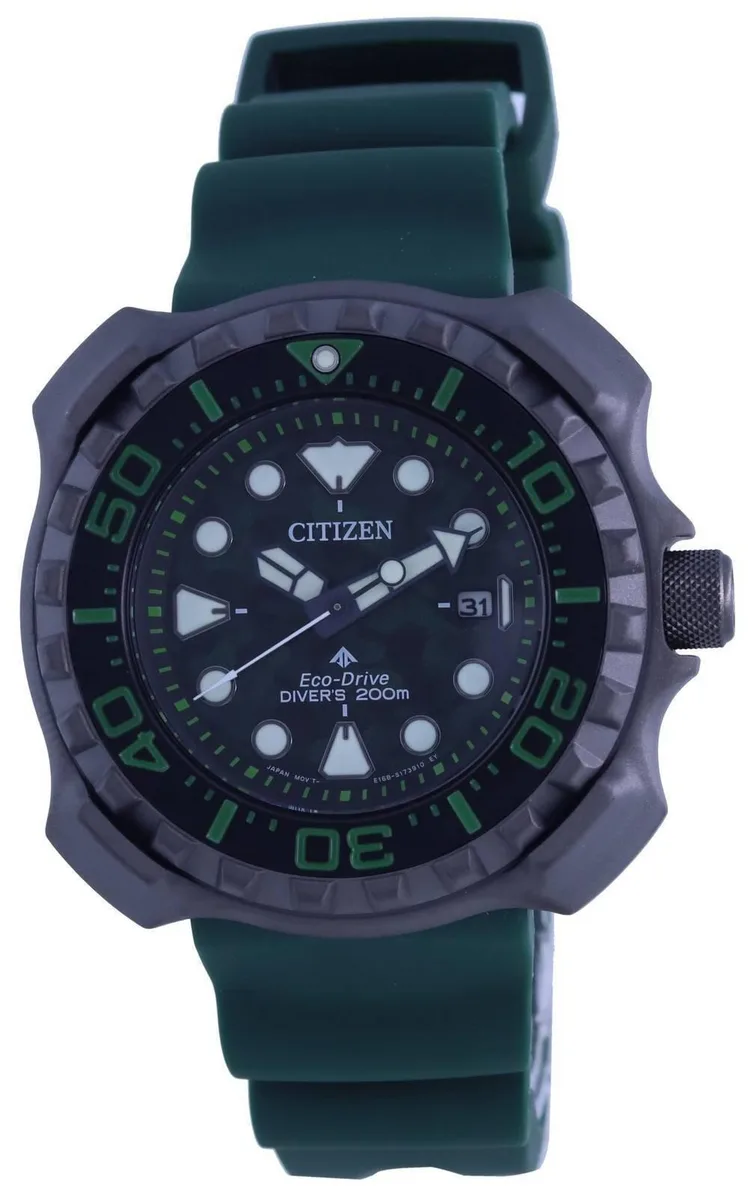 Citizen Citizen Promaster BN0228-06W Eco-Drive Titanium Green Dial 200m Watch — product photo