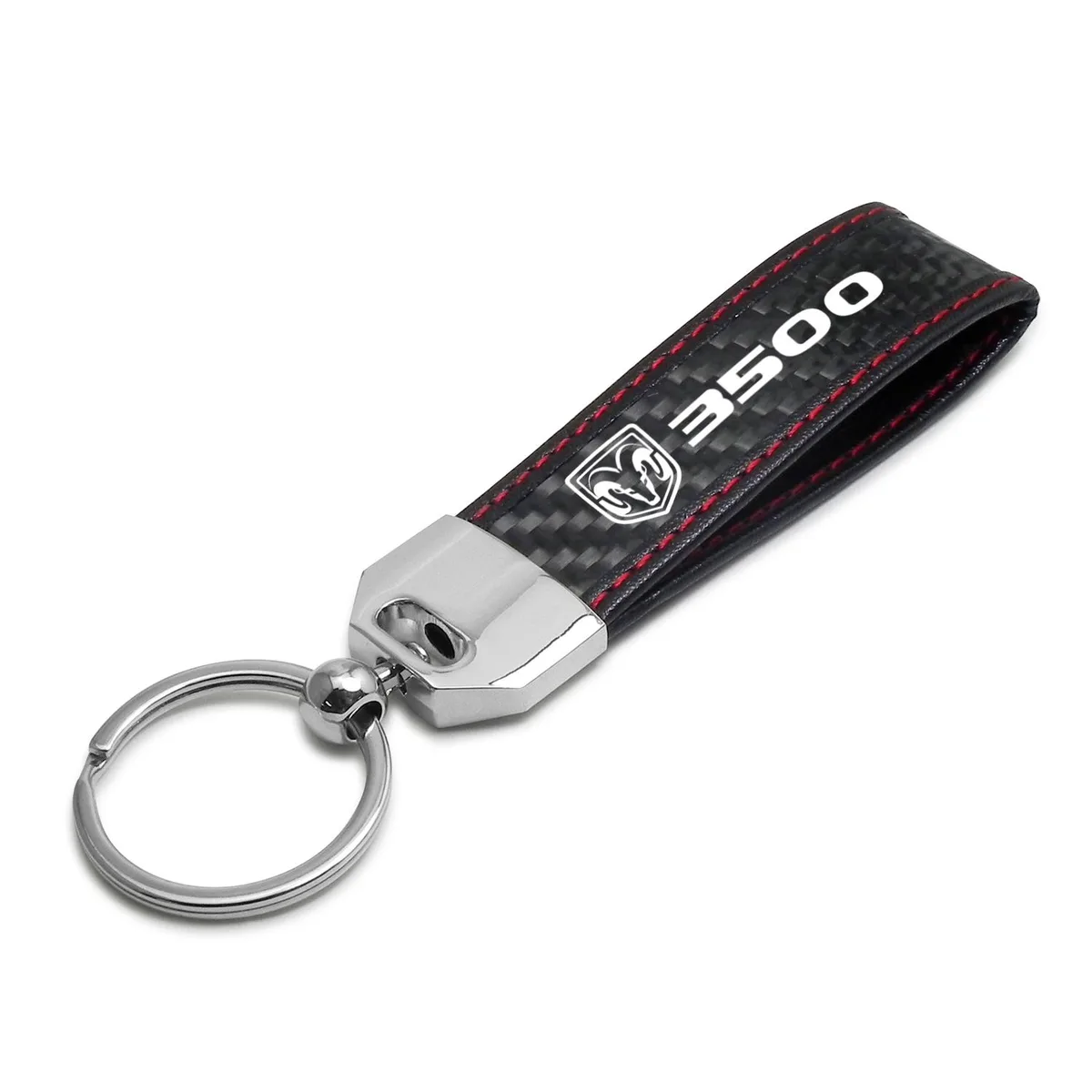iPick Image, LLC iPick Image, LLC RAM 3500 Black Carbon Fiber Key Chain Red Stitching — product photo