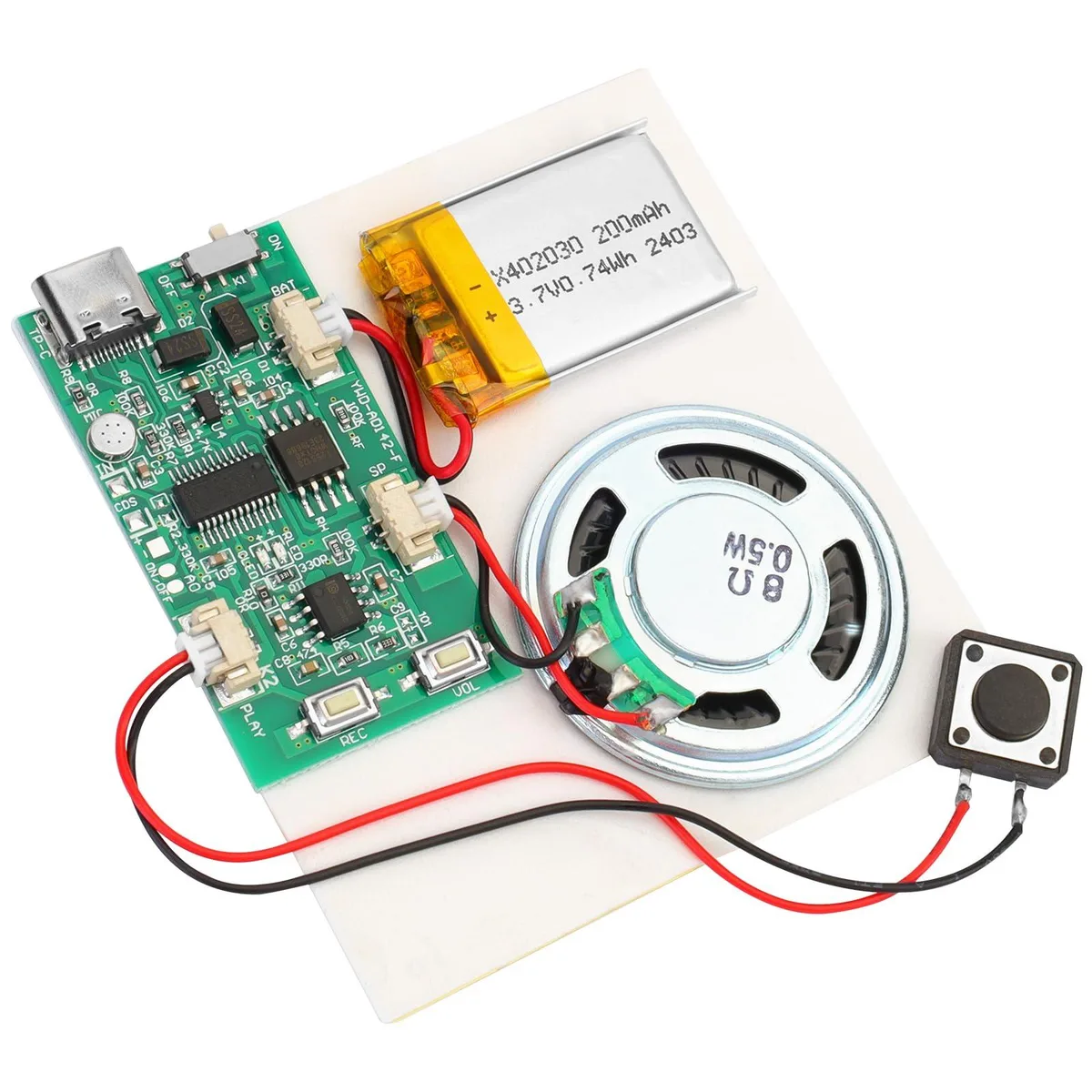  MakerHawk S1 Voice Recorder Module 16 MB 16 minutes USB Type-C — product photo