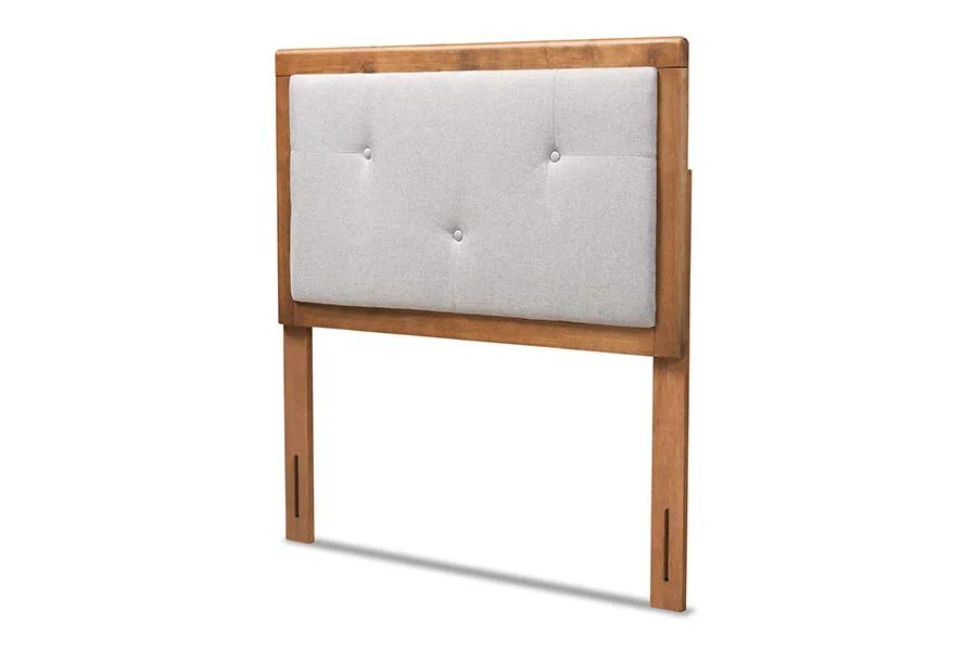 Baxton Studio Baxton Studio Abner Twin Headboard Light Grey Walnut 38.00" W 51.00" H — product photo