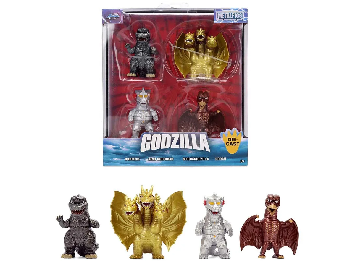 Jada Jada Metalfigs Godzilla Set of 4 Diecast Figures 2.5 inch — product photo