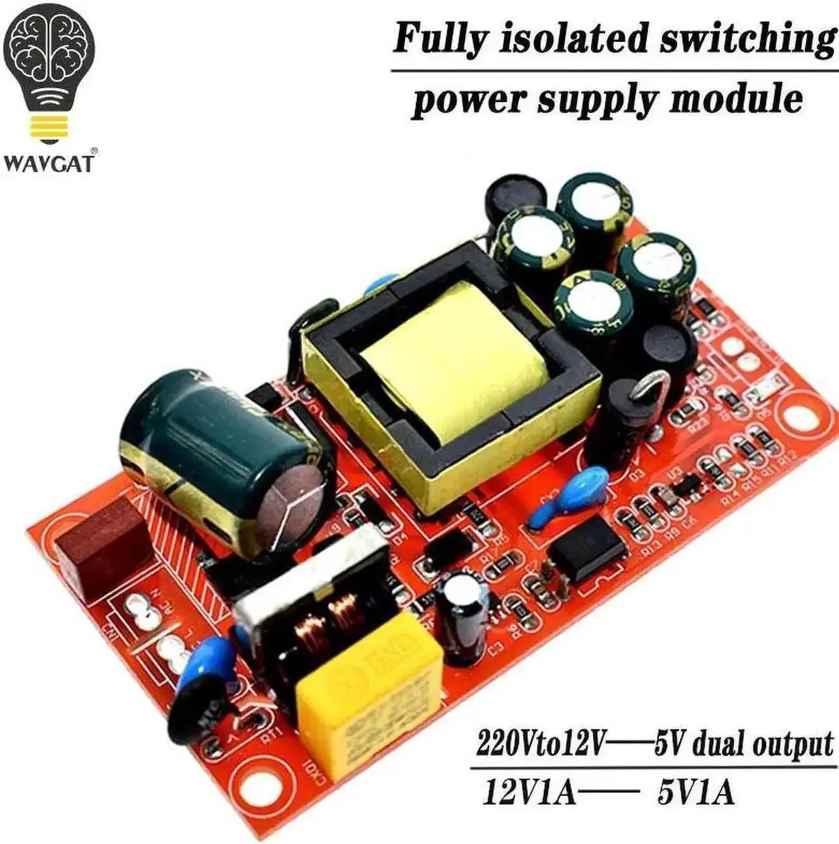 SMUGDESK SMUGDESK 220V AC to 12V 1A &amp; 5V 1A Isolated Industrial Power Supply — product photo