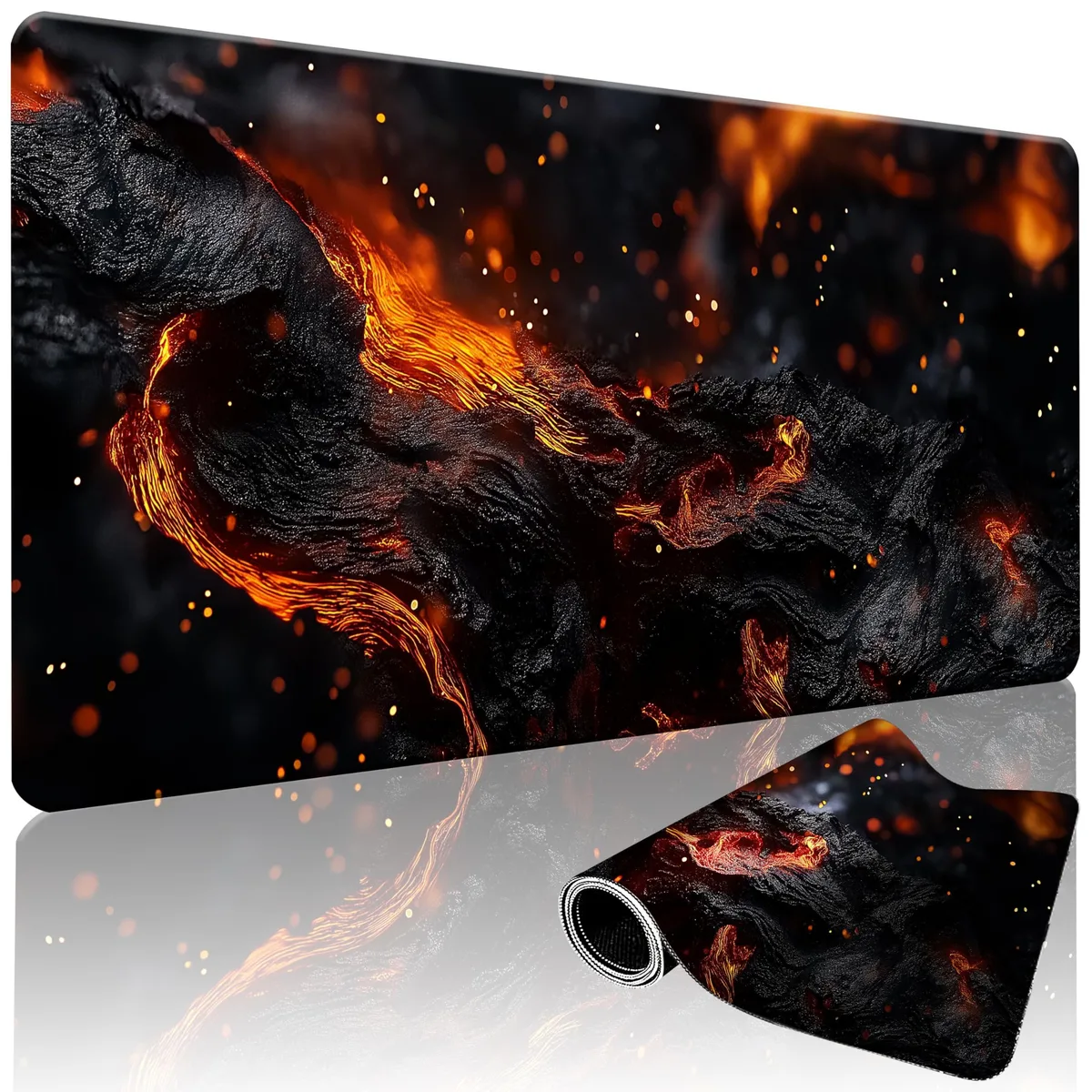  ModrnGld XXL Mouse Pad 35.4x15.7 Inch Lava — product photo