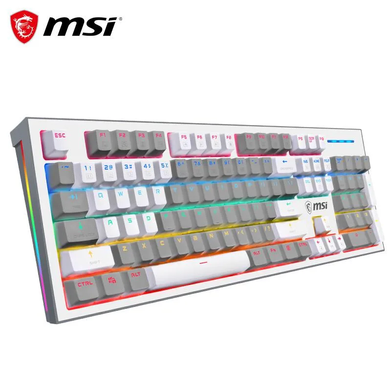 MSI MSI VIGOR GK50Z PIXEL Mixed Grey 60% Grey 104 Keys Red Switch Gaming Keyboard — product photo