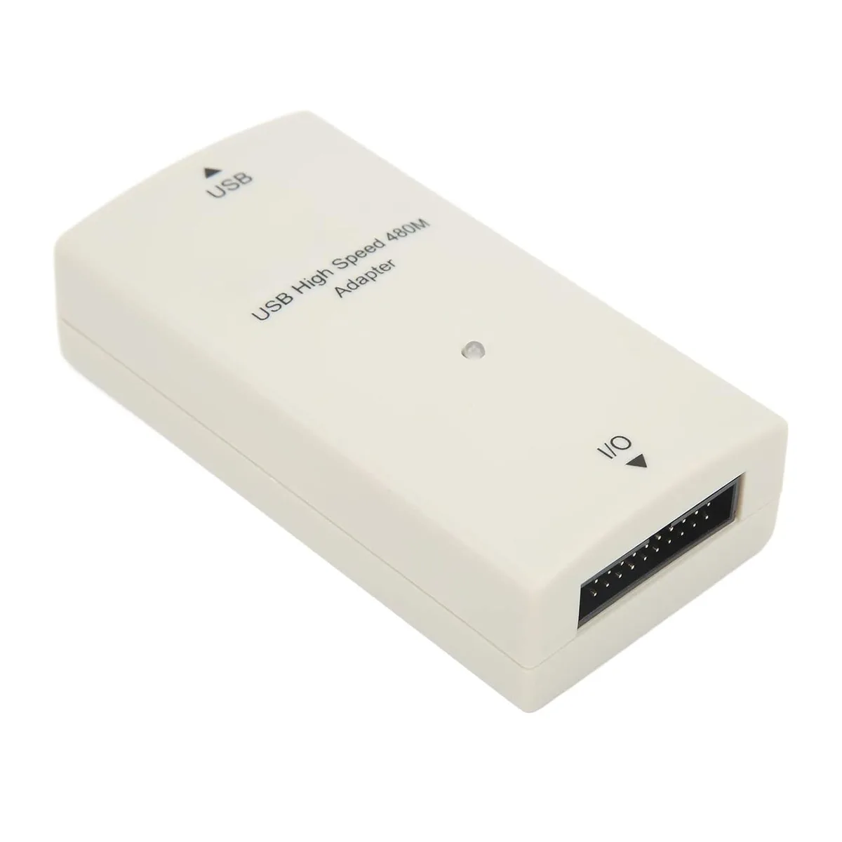 Small rectangular USB to I2C converter module in black ABS housing with USB connector visible