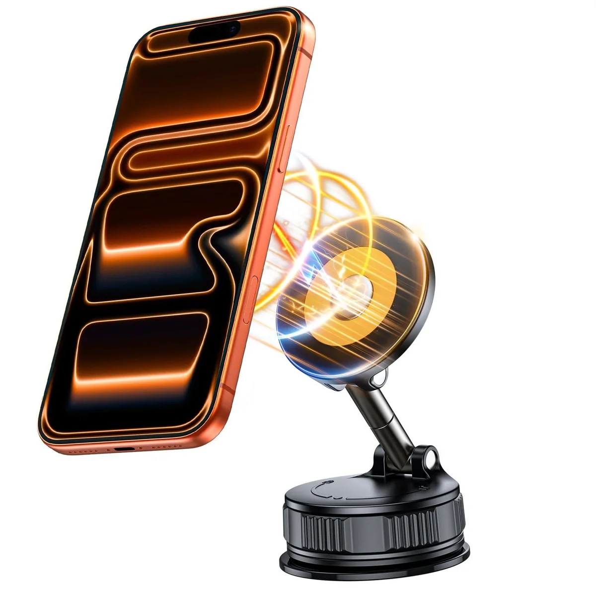  HAAMAANII CH10 Vacuum Magnetic Suction Phone Mount 15000gf 360° 3M Base — product photo