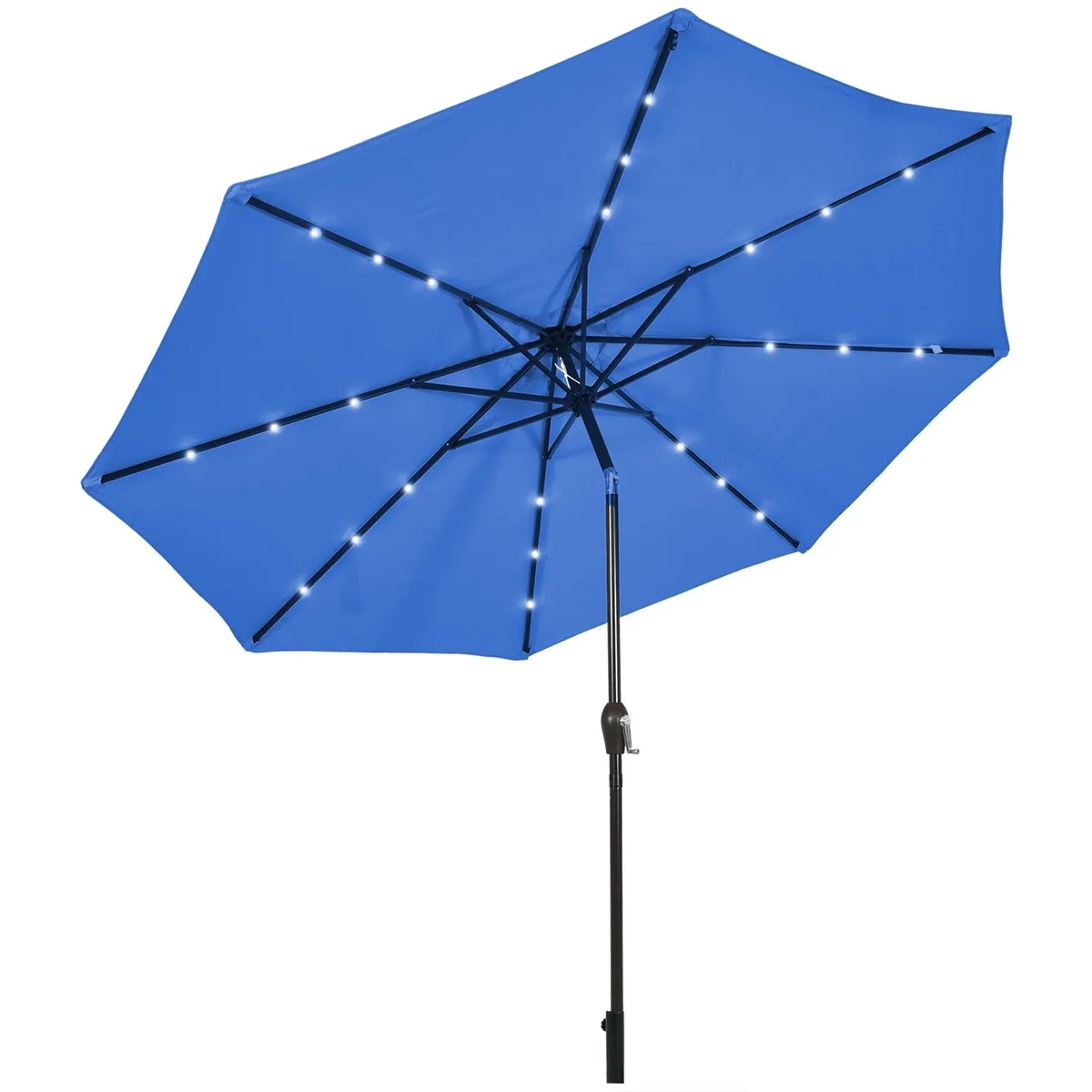 SlickBlue SlickBlue 10' Solar LED Patio Umbrella Blue 24 Lights — product photo