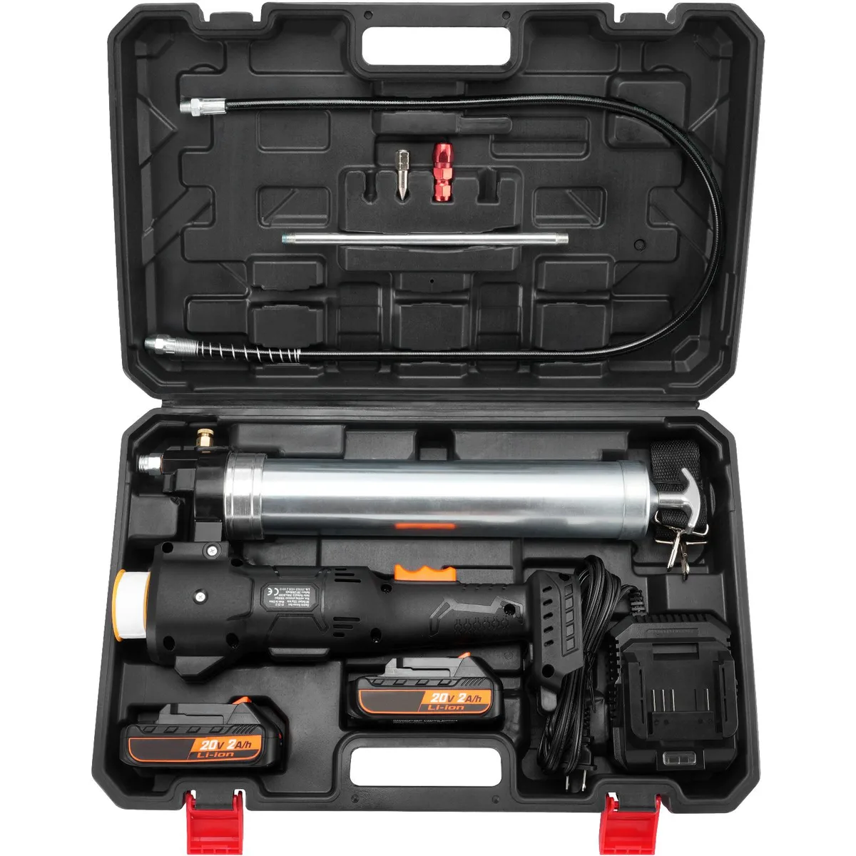 VEVOR VEVOR Cordless Grease Gun 20V 10,000 PSI 39" Hose 2.0Ah Kit Black — product photo