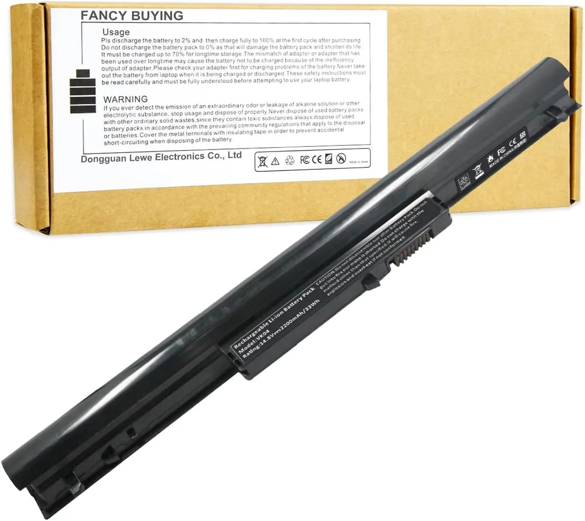 TAURKENAM TAURKENAM laptop battery 14.8V 2200mAh 4-cell for HP Pavilion Sleekbook 14-b000 15-b000 — product photo