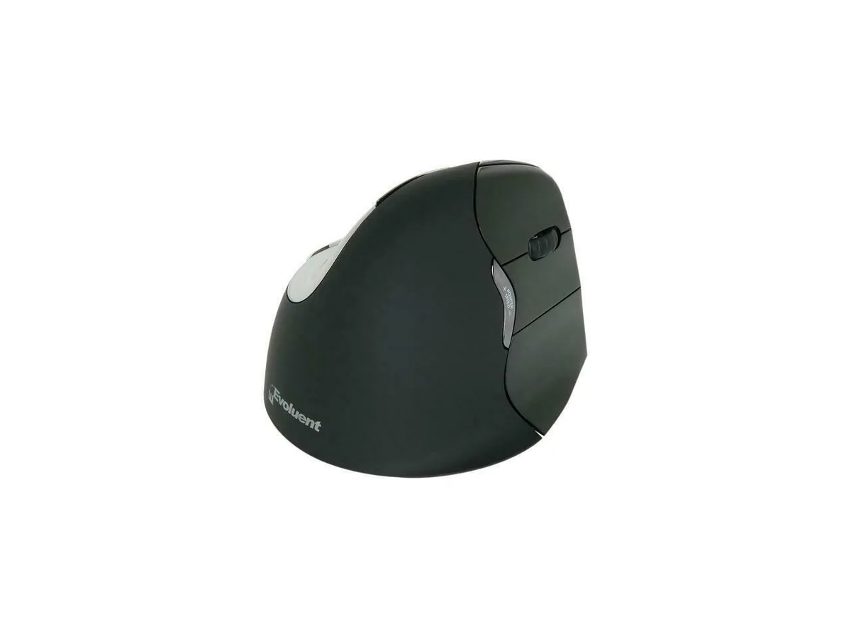 Black vertical mouse with sculpted right-hand shape