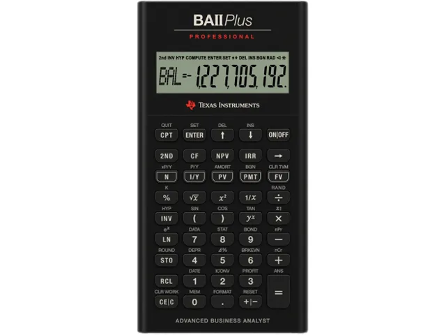 Texas Instruments Texas Instruments BAII Plus Professional Calculator 10 Digit Battery Powered 1.3" x 6.9 — product photo