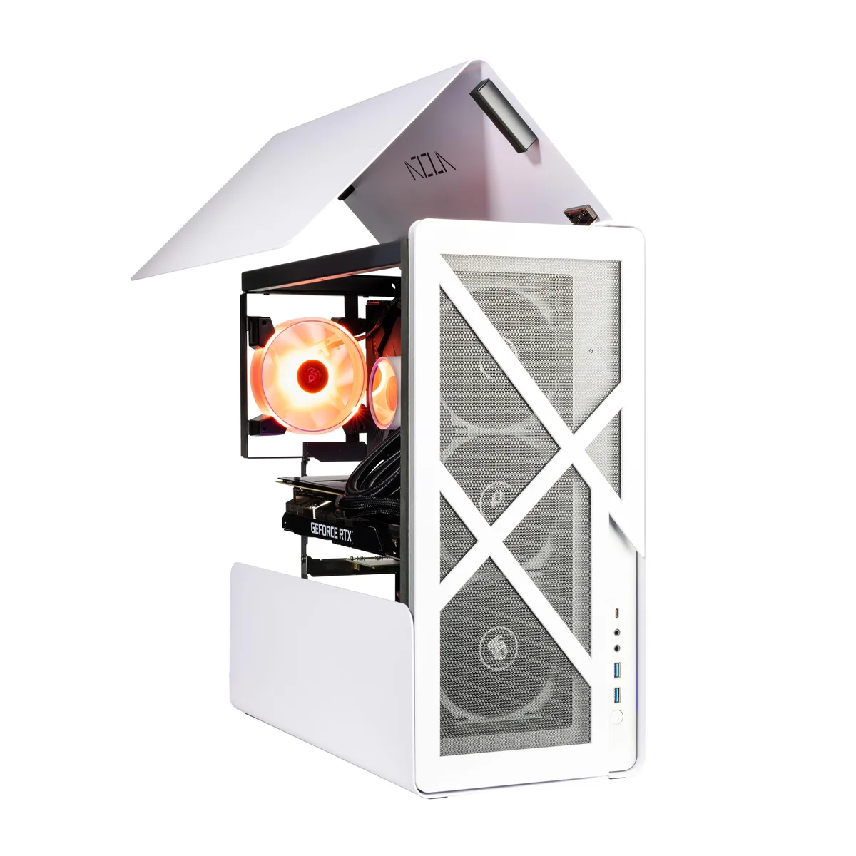 Velztorm Velztorm White Addux gaming PC Ryzen 9 5900X RTX 3070 16GB DDR4 2TB SSD — product photo