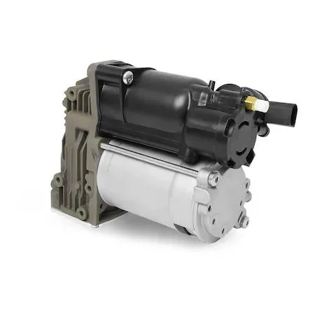 Unity 20-025100 air suspension compressor, cylindrical metal body, silver finish